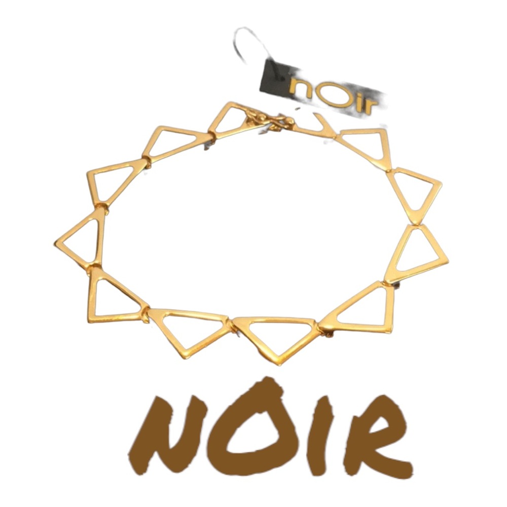 nOir Jewelry Slim Gold Tone Pyramid Bracelet NWT
